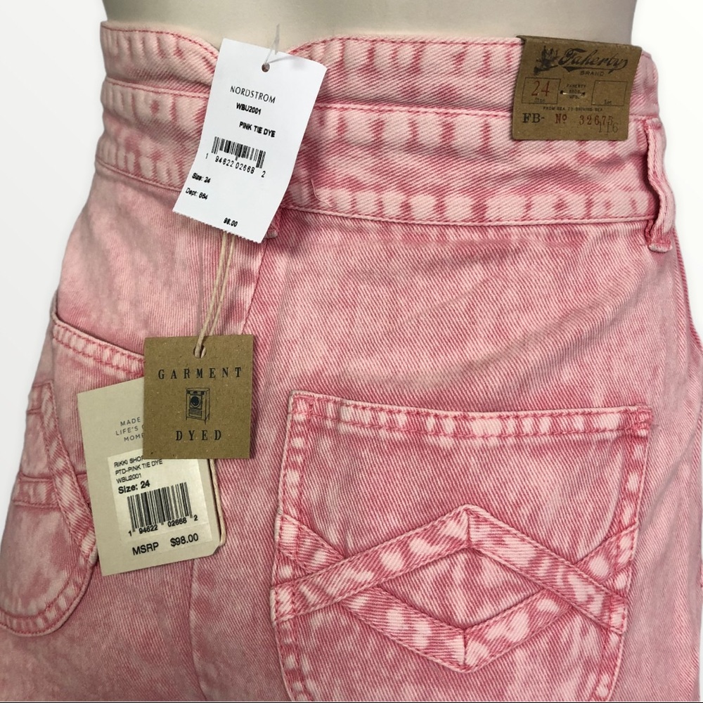 Faherty Pink High Waisted Rikki Shorts Size 24 - Picture 4 of 6